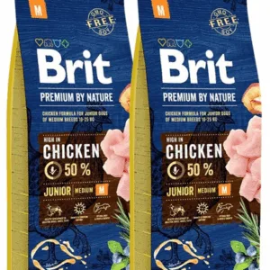Comanda online BRIT Premium By Nature Junior Medium M hrana uscata caini juniori talie medie