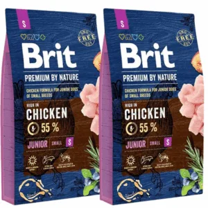 Comanda online BRIT Premium By Nature Junior Small Hrana uscata pentru cainii junior si femele gestante 16 kg (2 x 8 kg)