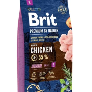 Comanda online BRIT Premium By Nature Junior Small Hrana uscata pentru cainii junior si femele gestante 8 kg