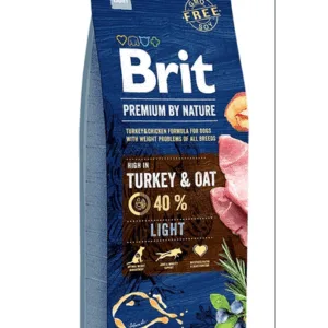 Comanda online BRIT Premium By Nature Light Turkey and Oat 15 kg curcan si ovaz