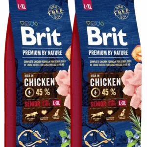 Comanda online BRIT Premium By Nature Senior Large Extra Large L+XL Hrana uscata pentru caini senior de talie mare si foarte mare