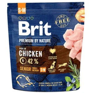 Comanda online BRIT Premium By Nature Senior Small Medium S+M Hrana uscata pentru caini senior de talie mica sau medie 1 kg