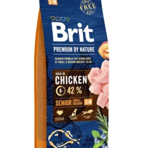 Comanda online BRIT Premium By Nature Senior Small Medium S+M Hrana uscata pentru caini senior de talie mica sau medie 15 kg