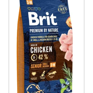 Comanda online BRIT Premium By Nature Senior Small Medium S+M Hrana uscata pentru caini senior de talie mica sau medie 8 kg