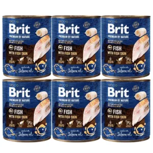 Comanda online BRIT Premium by Nature Fish&Fish Skin 6x800 g alimente umede caini