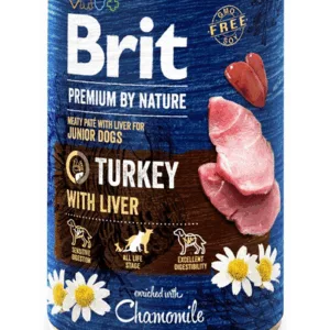 Comanda online BRIT Premium by Nature Junior Turkey and liver 400 g hrana catelusi