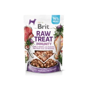 Comanda online BRIT Recompensa Raw Treat Freeze Dried Immunity 40 g miel si pui liofilizat cu probiotice pentru caini