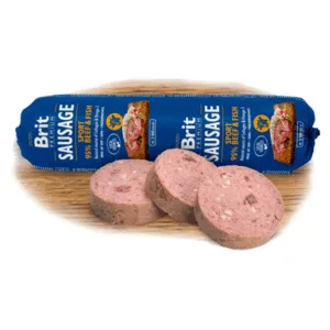 Comanda online BRIT Sausage Beef & Fish - Sport Formula 800 g