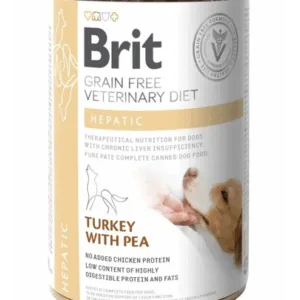 Comanda online BRIT Veterinary Diet Hepatic Turkey&Pea hrana umeda pentru afectiuni hepatice pentru caini 400 g