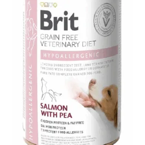 Comanda online BRIT Veterinary Diet Hypoallergenic Salmon&Pea hrana caini cu alergii 400 g