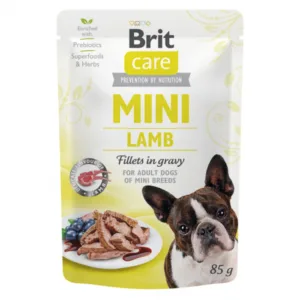 Comanda online Brit Care Dog Mini Lamb Fillets in Gravy 85 g