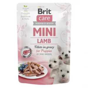 Comanda online Brit Care Dog Mini Puppy Lamb Fillets in Gravy 85 g