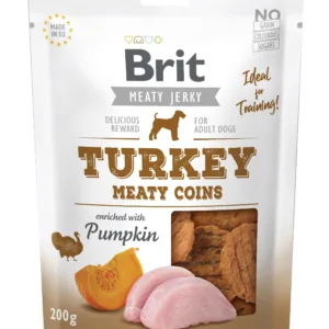 Comanda online Brit Dog Jerky Turkey Meaty Coins