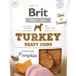 Comanda online Brit Dog Jerky Turkey Meaty Coins