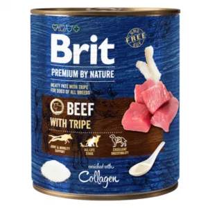 Comanda online Brit Premium by Nature Beef with Tripes 800 g conserva