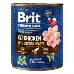 Comanda online Brit Premium by Nature Chicken with Hearts 800 g conserva
