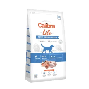 Comanda online CALIBRA Dog Life Adult Medium Breed Chicken hrana uscata superpremium pentru caini adulti de talie medie 12 kg