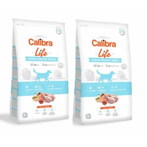 Comanda online CALIBRA Dog Life Junior Medium Breed Chicken hrana uscata pentru caini juniori de talie medie 24 kg (2 x 12 kg)