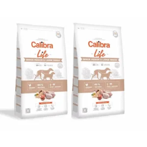 Comanda online CALIBRA Dog Life Senior Medium&Large Chicken hrana uscata pentru caini seniori de talie medie si mare 24 kg (2 x 12 kg)