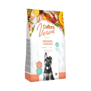 Comanda online CALIBRA Dog Verve GF Junior Medium Large Chicken&Duck hrana uscata fara cereale pentru caini juniori de talie medie/mare 12 kg
