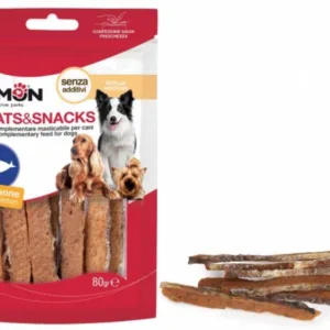 Comanda online CAMON Recompense pentru câini Fâşii de somon cu piele