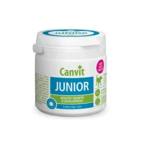 Comanda online CANVIT Dog Junior 100 g complex de vitamine pentru catelusi