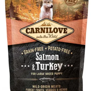 Comanda online CARNILOVE PUPPY Large Somon şi curcan