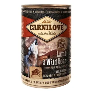 Comanda online CARNILOVE Wild Meat Lamb&Wild Boar miel și misteț 400 gr