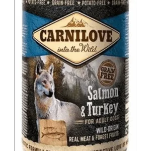 Comanda online CARNILOVE Wild Meat Salmon&Turkey somon și curcan 400 gr