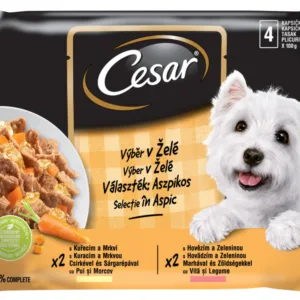 Comanda online CESAR Pachet plicuri pentru câini Selecţii în Aspic
