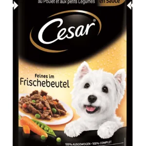 Comanda online CESAR Plic hrană umedă pentru câini Pui şi Legume în Sos 100g