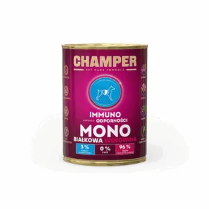 Comanda online CHAMPER Immuno hrana cu vita pentru caini 400 g monoproteica