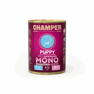 Comanda online CHAMPER Puppy hrana monoproteica pentru catei 400 g cu somon