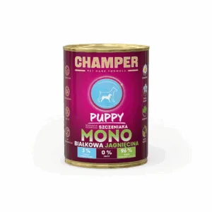 Comanda online CHAMPER Puppy hrana umeda pentru catei 400 g cu miel