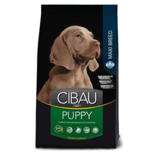Comanda online CIBAU Maxi Puppy Hrana uscata pentru catei de rasa mare 12 + 2 kg GRATIS