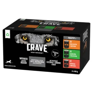 Comanda online CRAVE Dog Dose Mixed Multipack Hrana umeda pentru caini adulti