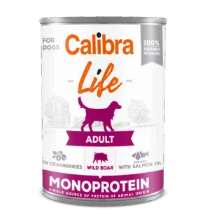 Comanda online Calibra Dog Life Adult Wild Boar with Cranberries 400 g