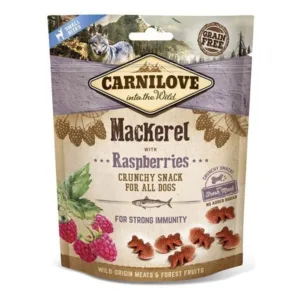 Comanda online Carnilove Dog Crunchy Snack Mackerel with Raspberries