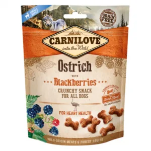 Comanda online Carnilove Dog Crunchy Snack Ostrich with Blackberries 200 g