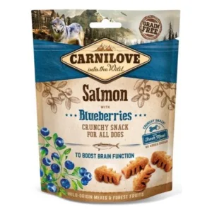 Comanda online Carnilove Dog Crunchy Snack Salmon with Blueberries