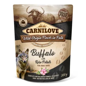 Comanda online Carnilove Dog Pouch Paté Buffalo with Rose Petals