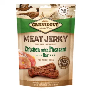 Comanda online Carnilove Jerky Chicken with Pheasant Bar 100 g