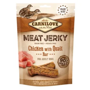 Comanda online Carnilove Jerky Chicken with Quail Bar