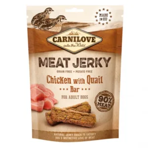 Comanda online Carnilove Jerky Chicken with Quail Bar 100 g