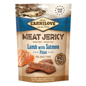 Comanda online Carnilove Jerky Lamb with Salmon Fillet