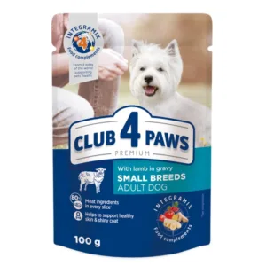 Comanda online Club 4 Paws Hrana umeda caini talie mica - cu Miel in sos