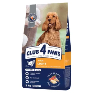 Comanda online Club 4 Paws Light Hrana uscata caini adulti sterilizati de talie medie