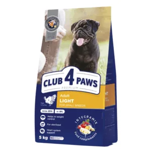 Comanda online Club 4 Paws Light Hrana uscata caini adulti sterilizati de talie mica