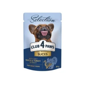 Comanda online Club 4 Paws Premium Plus Selection Hrana pentru caini adulti de talie mica -Bucati de rata si curcan in sos