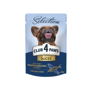 Comanda online Club 4 Paws Premium Plus Selection Hrana pentru caini adulti de talie mica -Bucati de somon si macrou in sos